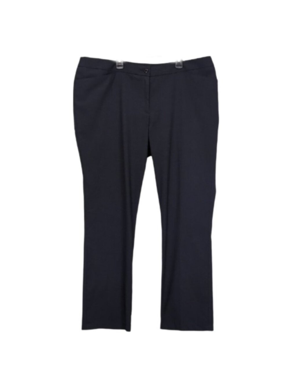 Haggar Straight Leg Dress Pants Womens Navy Blue Plus Size 18 Office Trousers